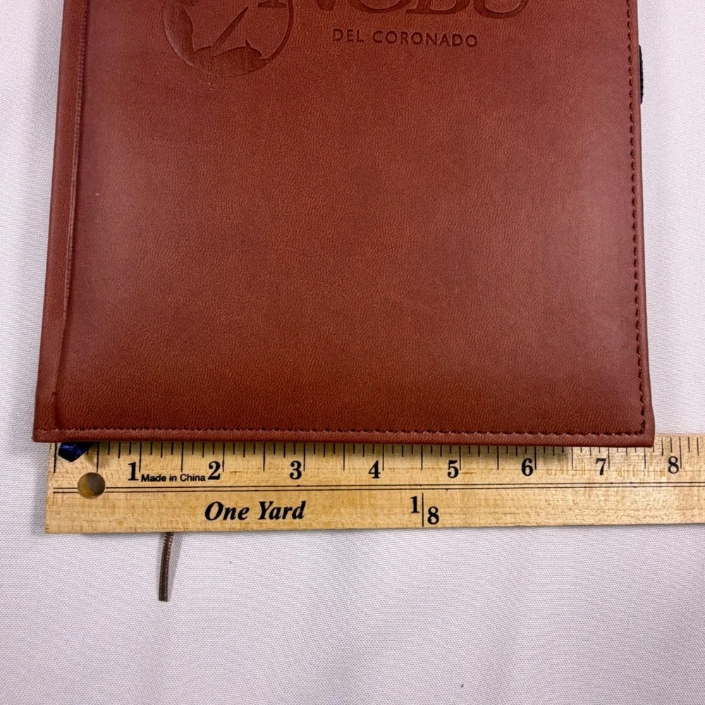 Nobu Del Coronado JournalBooks Brown Faux Leather Lined Notebook Pen Loop